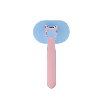 Pet cat self-cleaning hairbrush