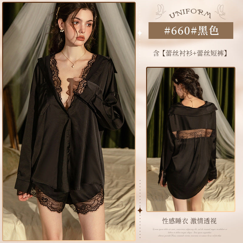 Sexy lace pajamas