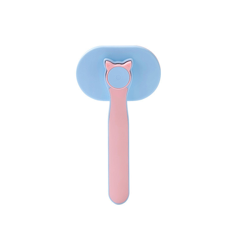Pet cat self-cleaning hairbrush