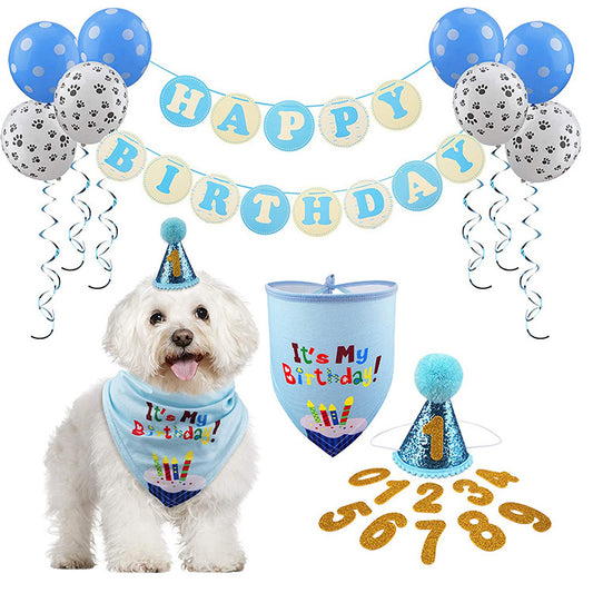 Pet birthday party decoration and arrangement